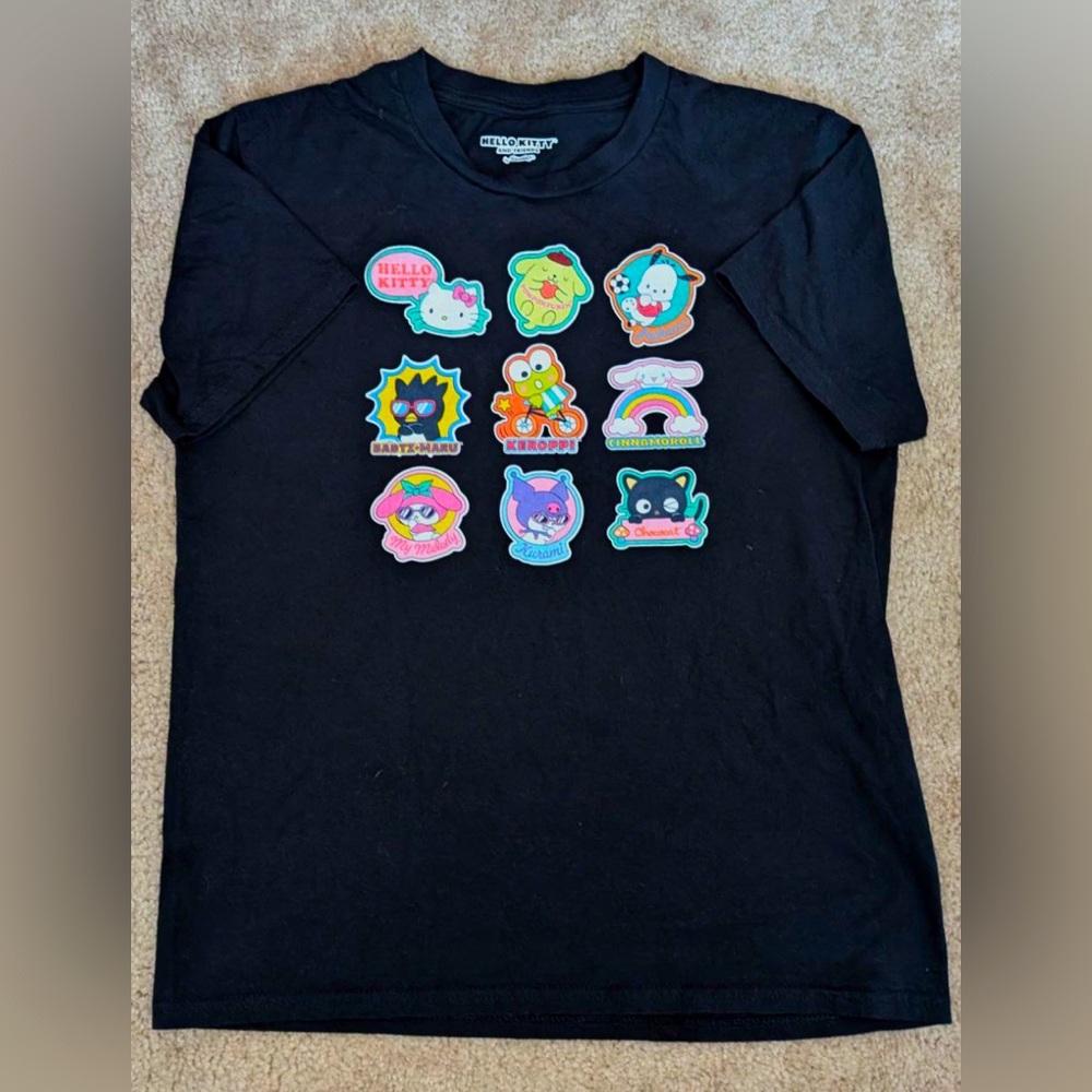 Hello Kitty and Friends Sanrio Black T-Shirt - Size S